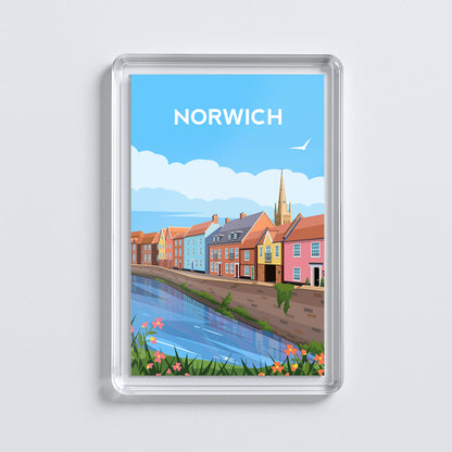 Norwich City Fridge Magnet | Norfolk England Travel Gift
