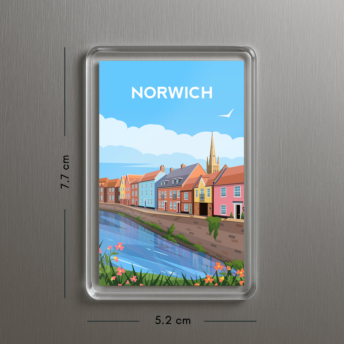 Norwich City Fridge Magnet | Norfolk England Travel Gift