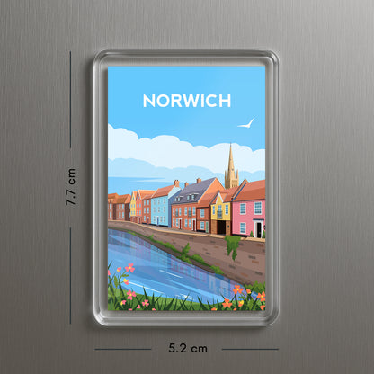 Norwich City Fridge Magnet | Norfolk England Travel Gift