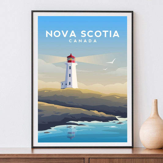 Nova Scotia, Canada Travel Print Typelab