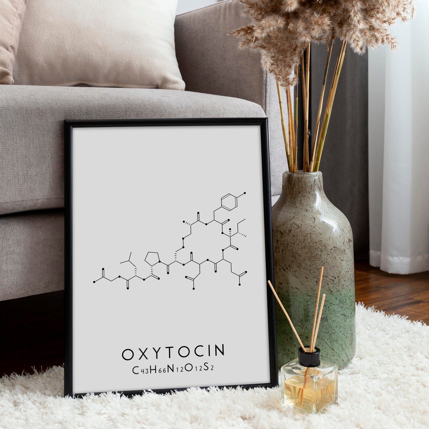 Oxytocin Molecular Structure Art Print