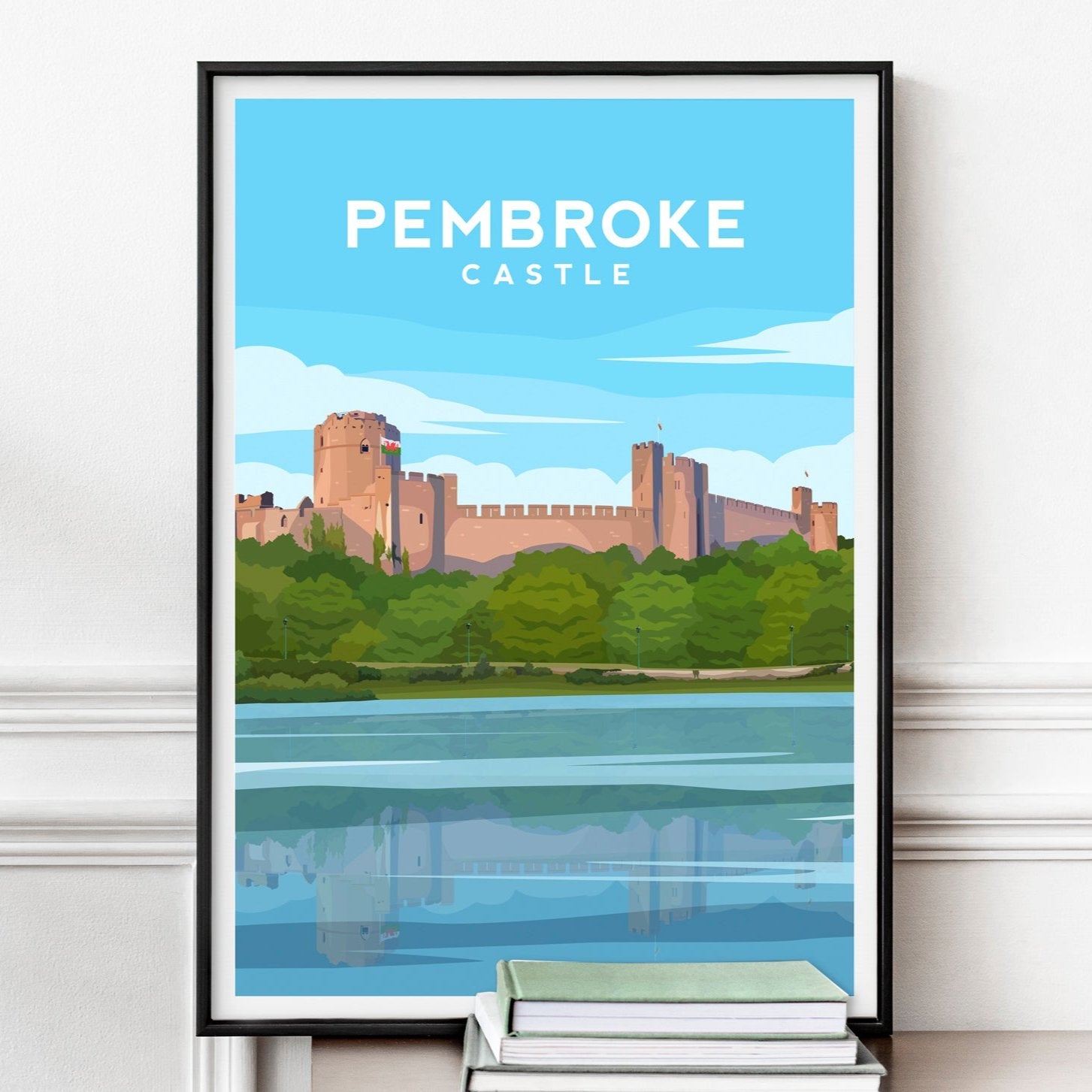 Pembroke Castle Print | Pembrokeshire Wales Travel Wall Art