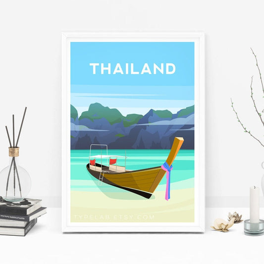 Phi Phi Island, Thailand Travel Print Typelab