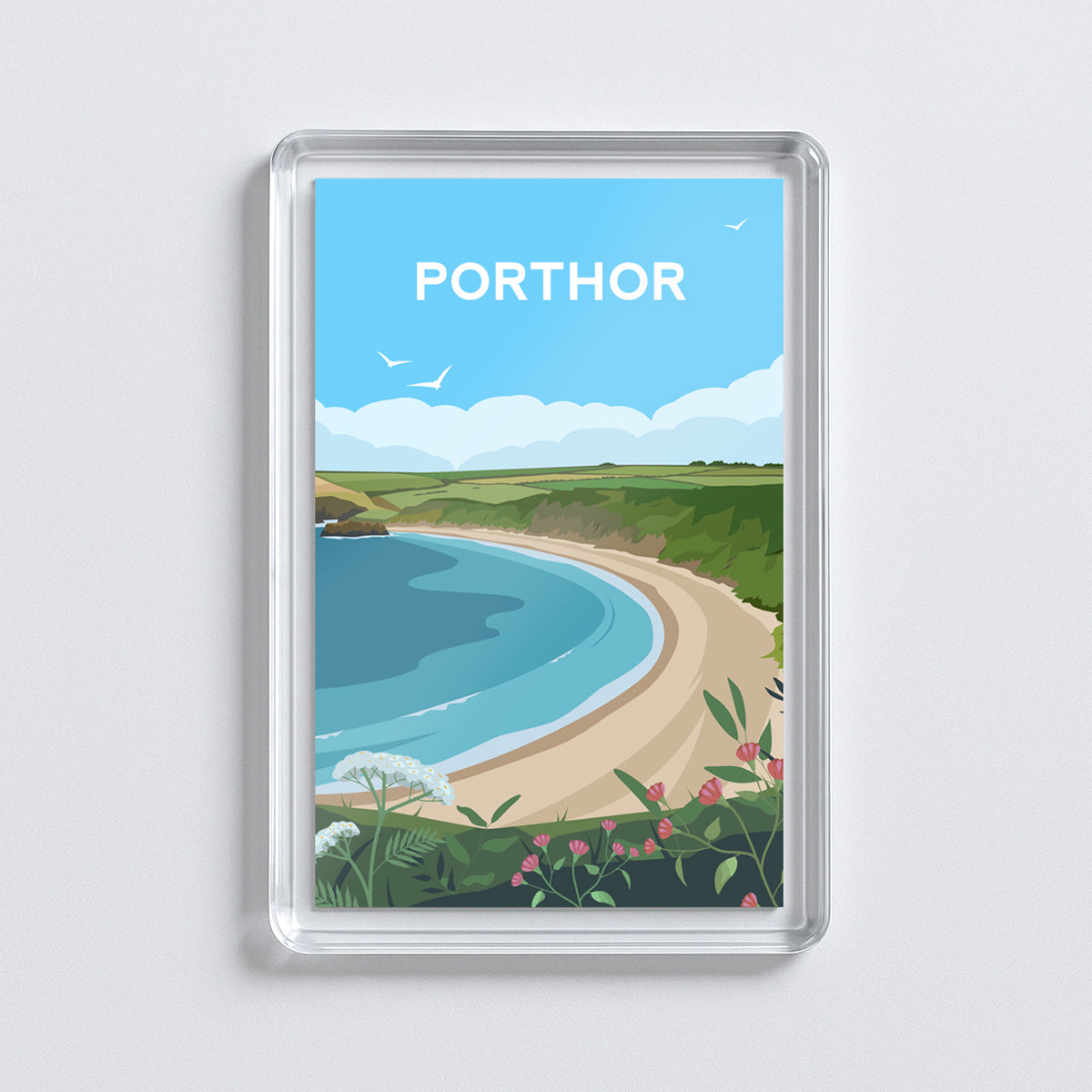 Porthor Whistling Sands Wales Fridge Magnet | Welsh Souvenir | Llŷn Peninsula Travel Gift