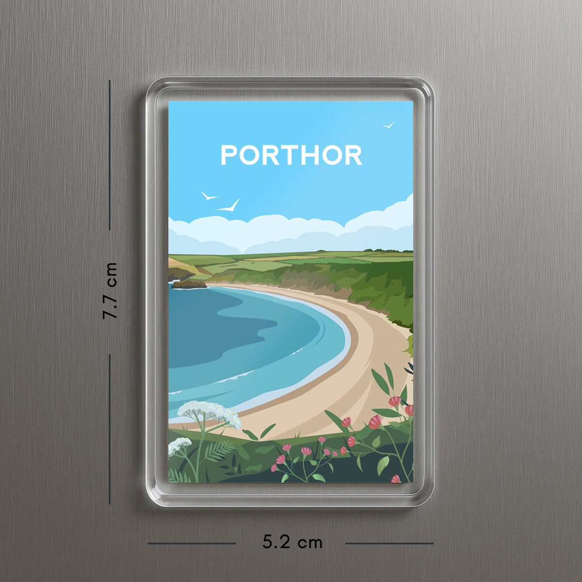 Porthor Whistling Sands Wales Fridge Magnet | Welsh Souvenir | Llŷn Peninsula Travel Gift