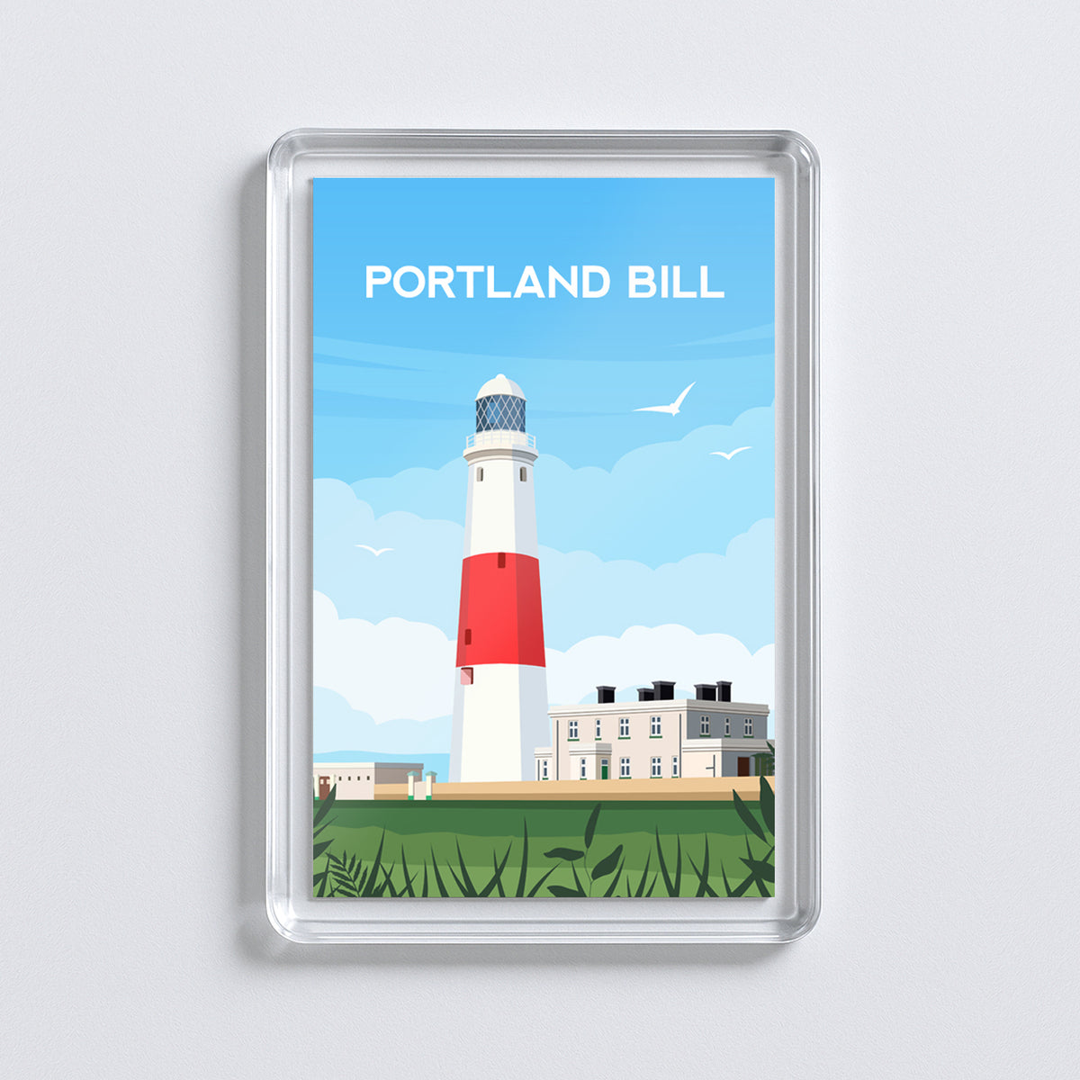 Portland Bill Lighthouse Fridge Magnet | Dorset England Travel Gift