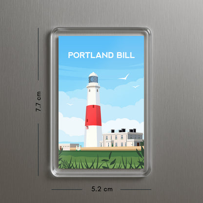 Portland Bill Lighthouse Fridge Magnet | Dorset England Travel Gift