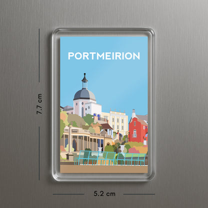 Portmeirion Wales Acrylic Fridge Magnet | Gwynedd Travel Magnet