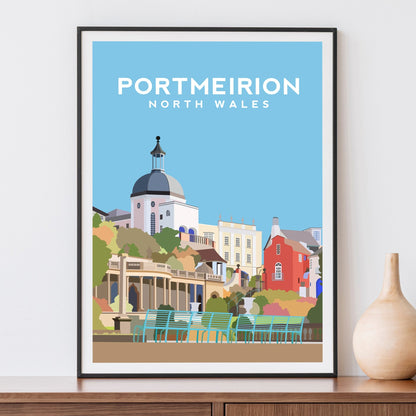 Portmeirion Wales Print | Gwynedd Travel Wall Art