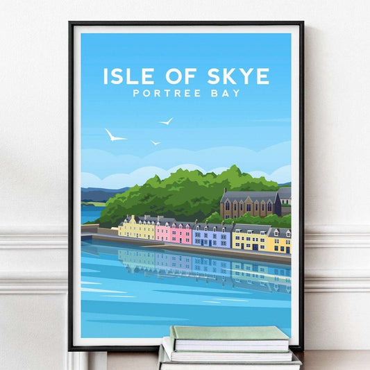 Portree Bay, Isle of Skye Travel Print Typelab