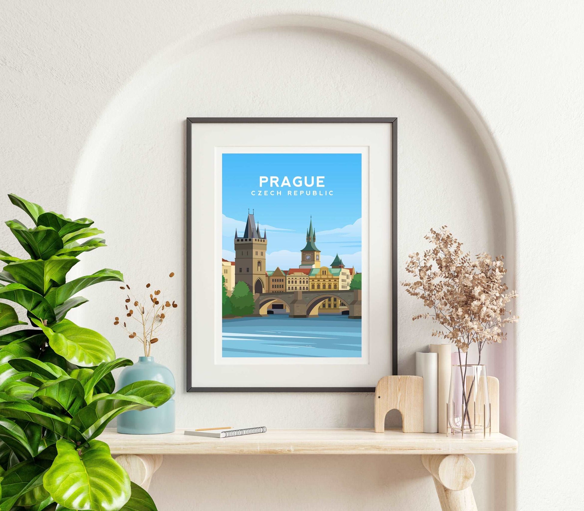 Prague, Czech Republic Travel Print Typelab