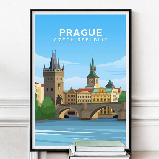 Prague, Czech Republic Travel Print Typelab
