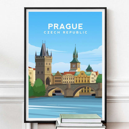 Prague, Czech Republic Travel Print Typelab