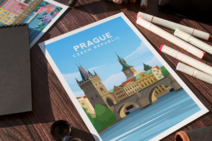 Prague Czechia Print | Czech Republic Travel Wall Art