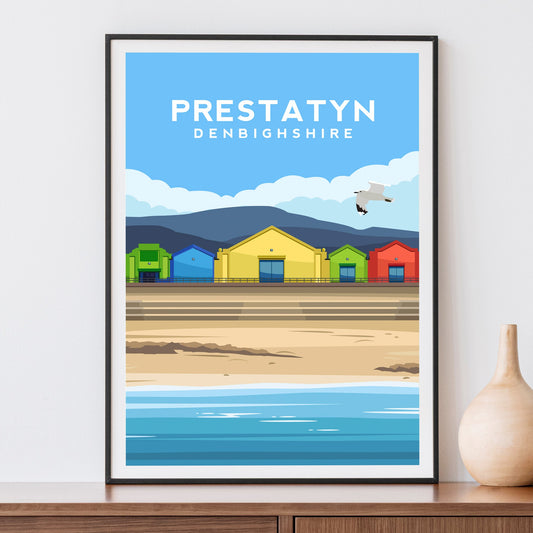 Prestatyn Beach Print | Wales Coastal Travel Wall Art
