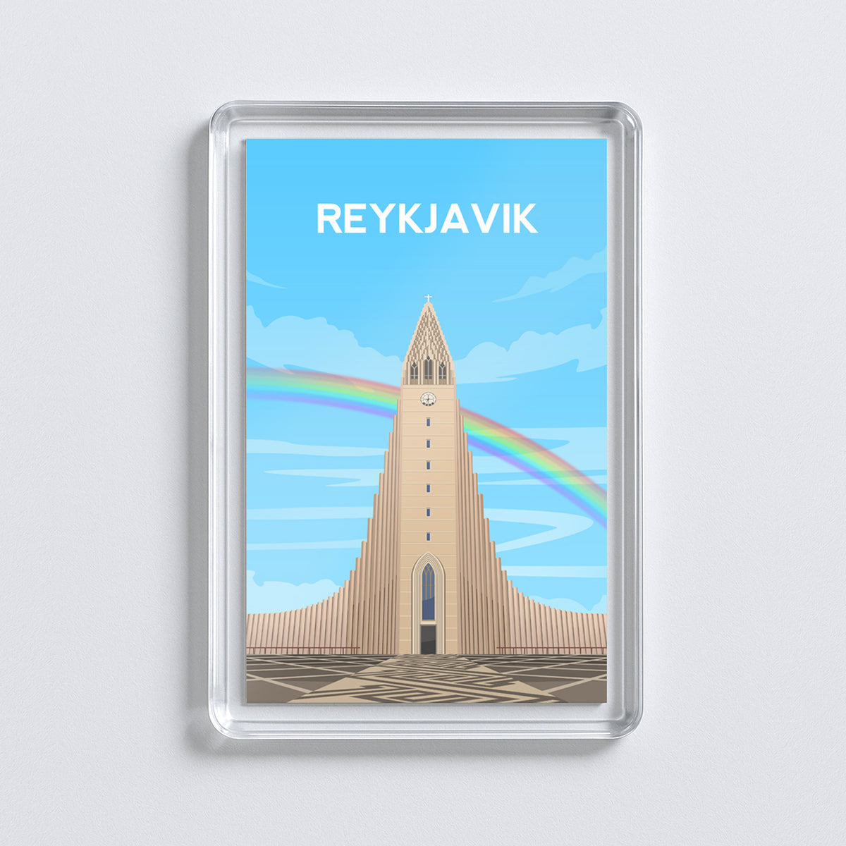 Reykjavik Cathedral Fridge Magnet | Iceland Travel Gift