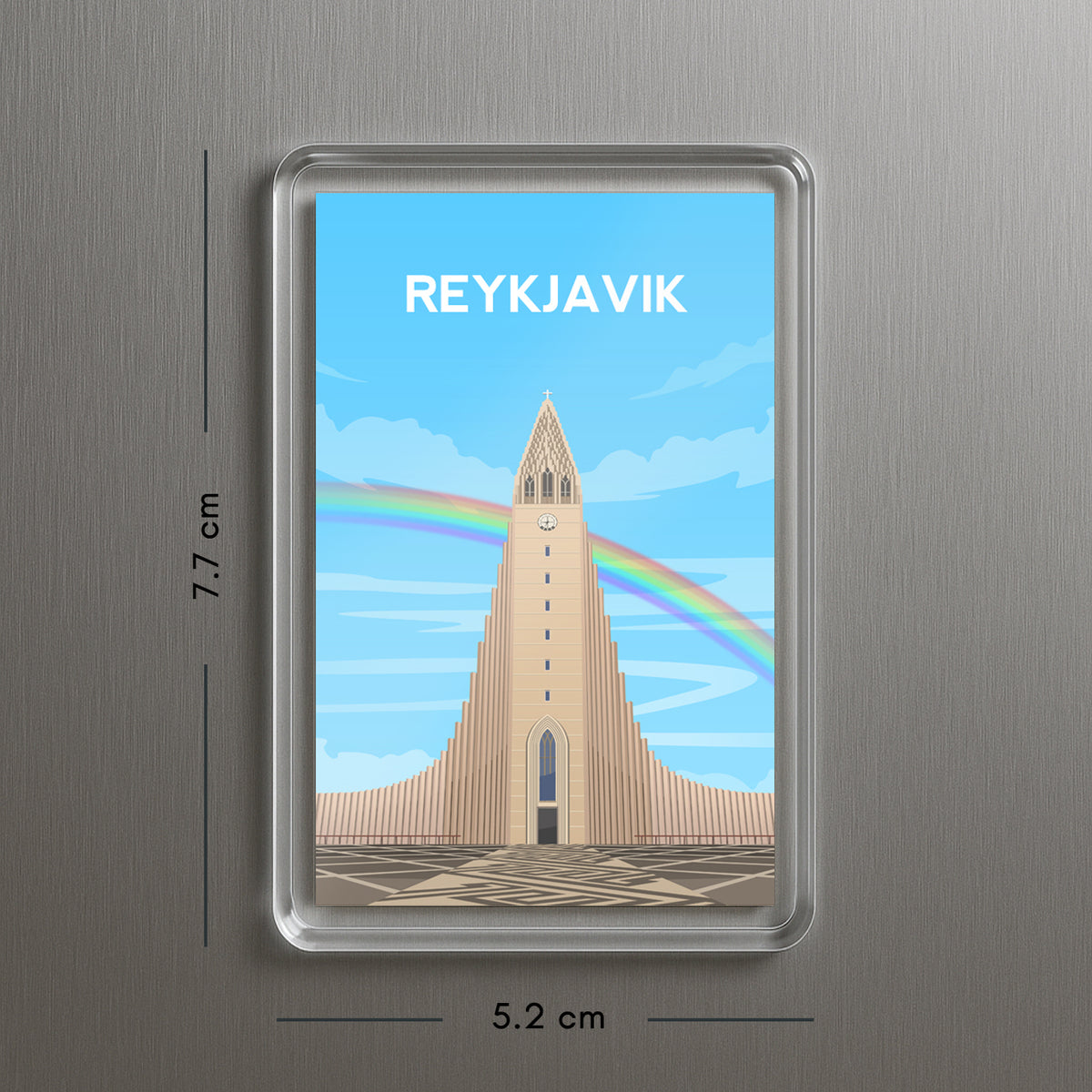 Reykjavik Cathedral Fridge Magnet | Iceland Travel Gift
