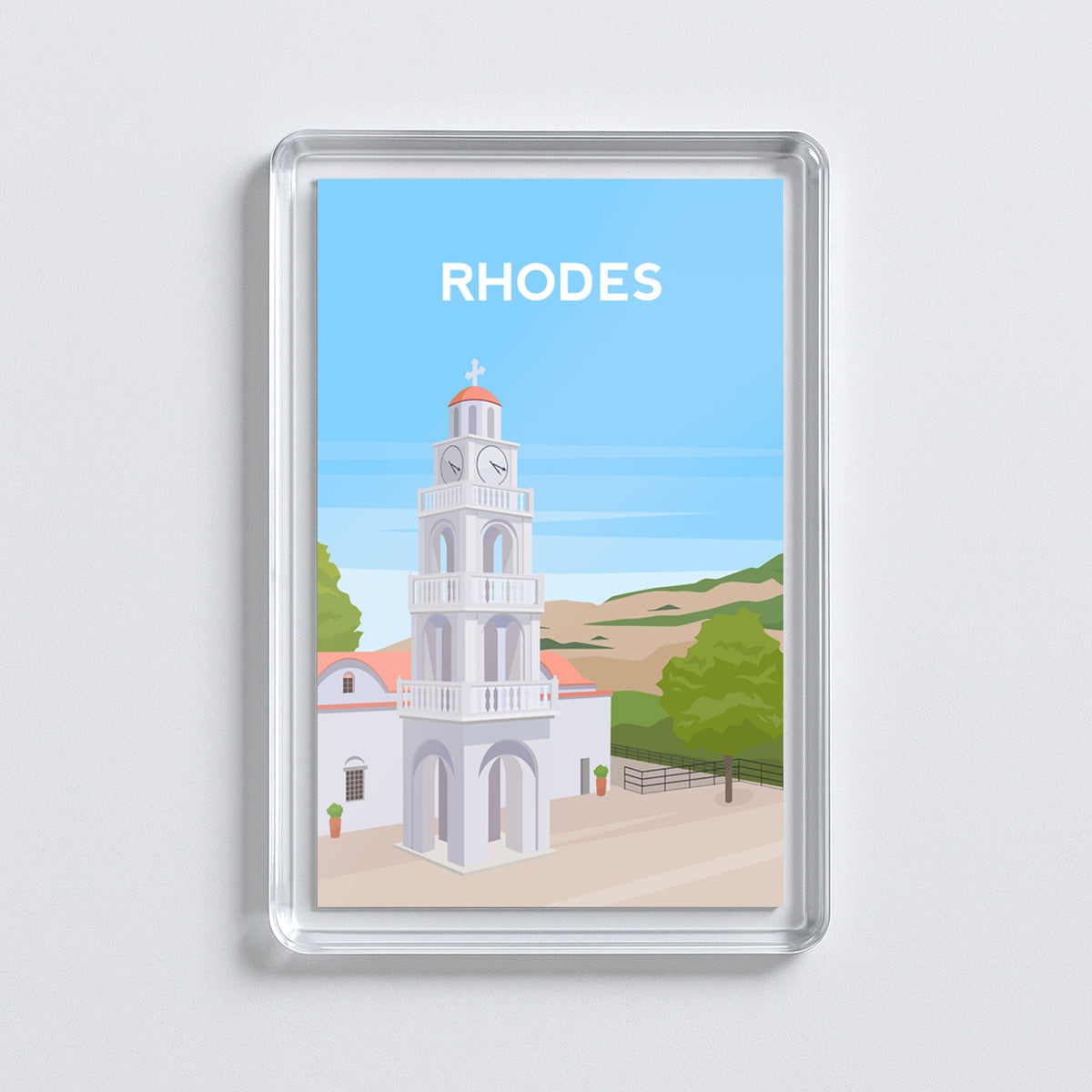 Rhodes Greece Fridge Magnet | Greek Island Travel Gift