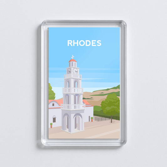 Rhodes Greece Fridge Magnet | Greek Island Travel Gift
