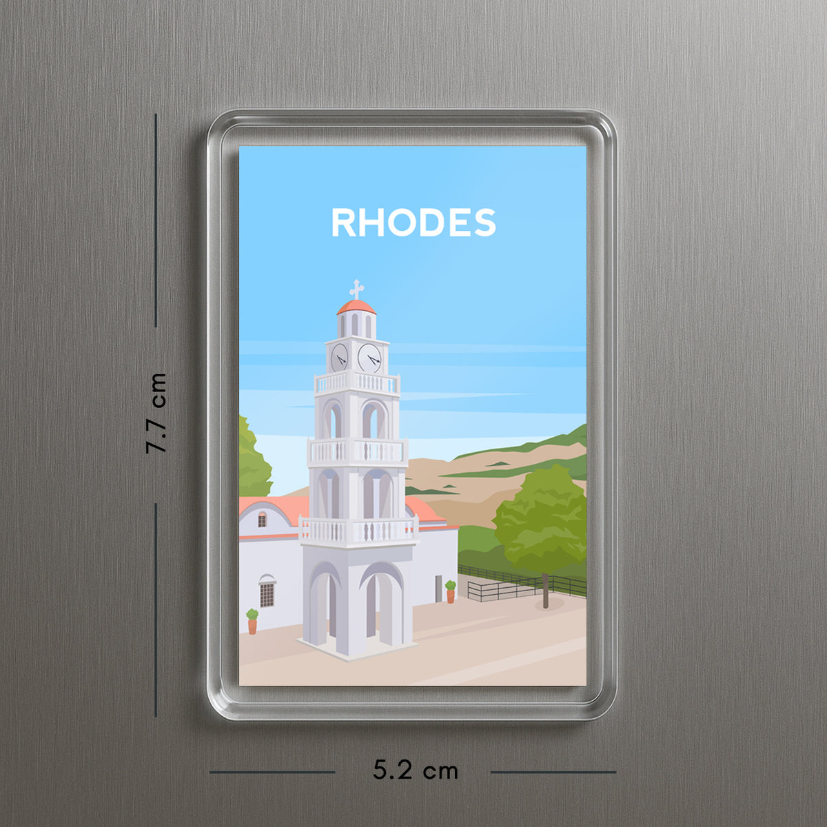 Rhodes Greece Fridge Magnet | Greek Island Travel Gift