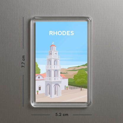Rhodes Greece Fridge Magnet | Greek Island Travel Gift