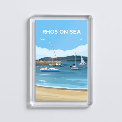 Rhos on Sea Wales Fridge Magnet | Welsh Souvenir | Conwy Travel Gift
