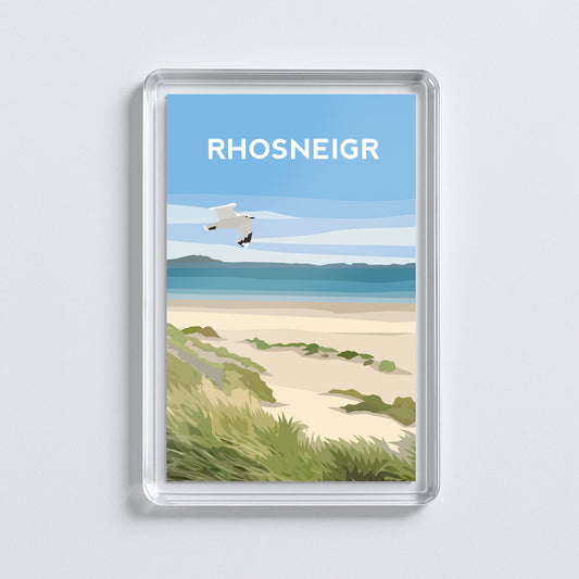 Rhosneigr Anglesey Acrylic Fridge Magnet | Wales Travel Magnet
