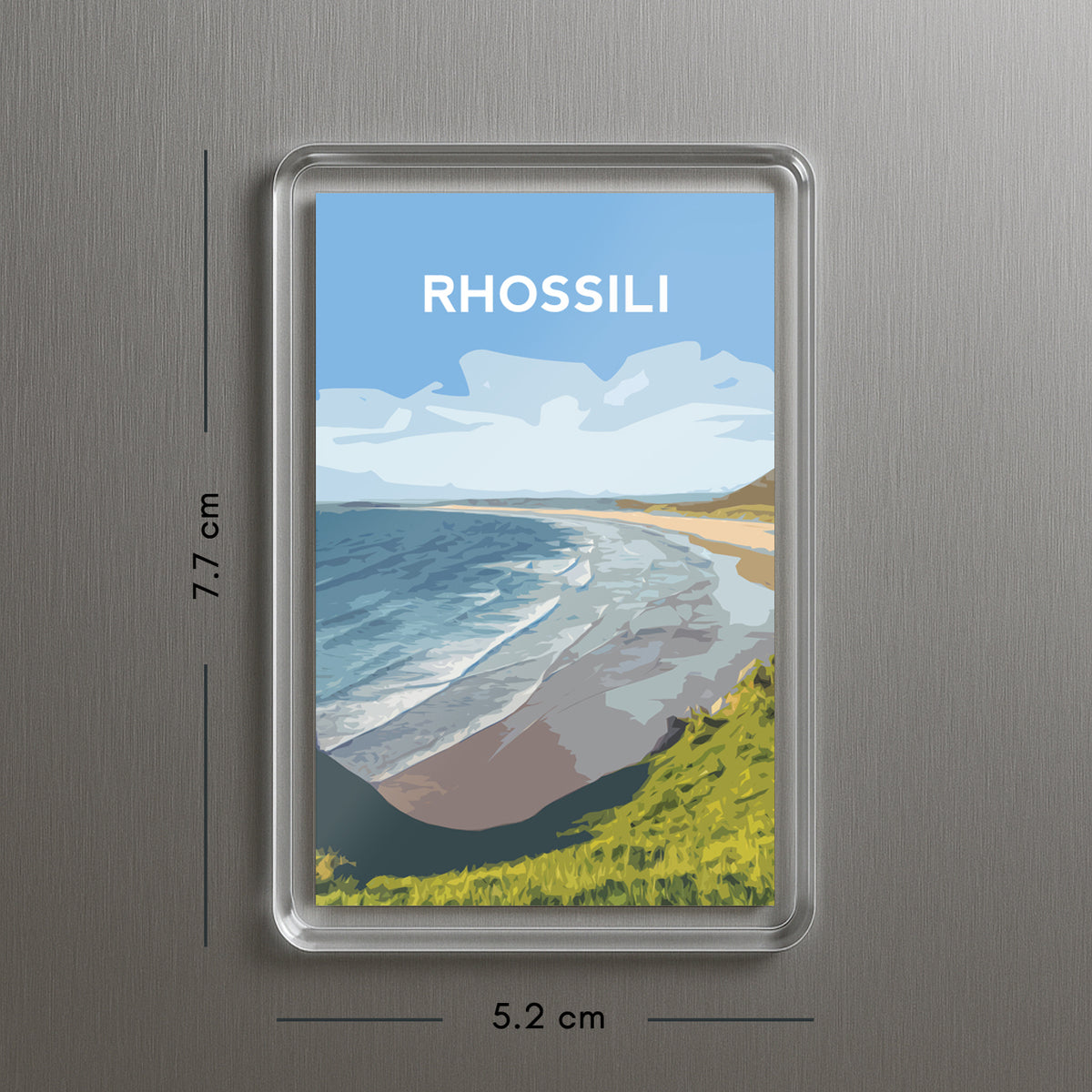 Rhossili Bay Wales Fridge Magnet | Gower Welsh Travel Gift