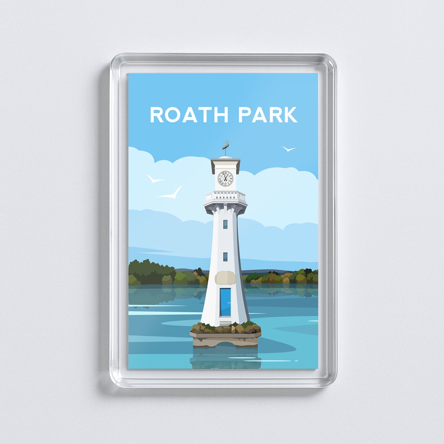 Roath Park Acrylic Fridge Magnet | Cardiff Wales Travel Magnet