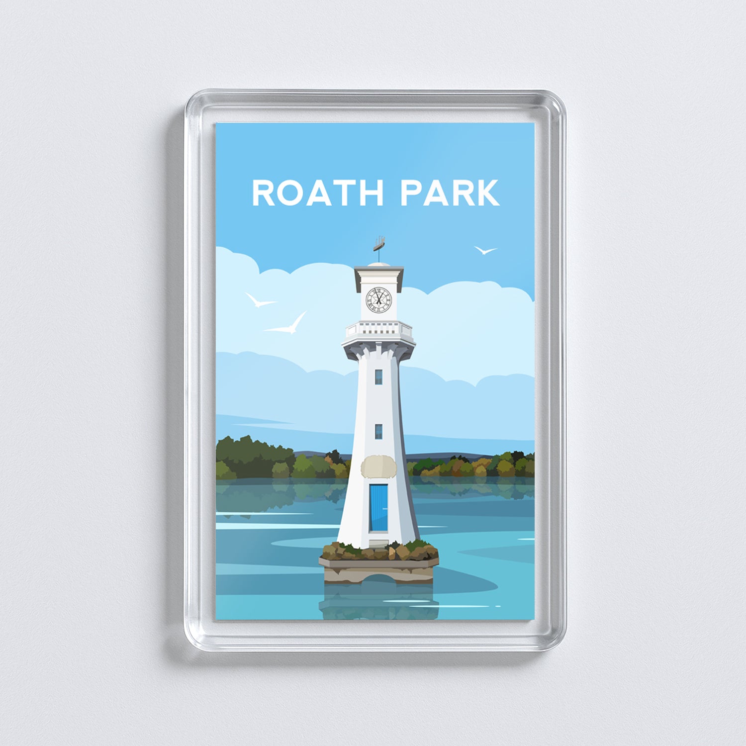 Roath Park Acrylic Fridge Magnet | Cardiff Wales Travel Magnet