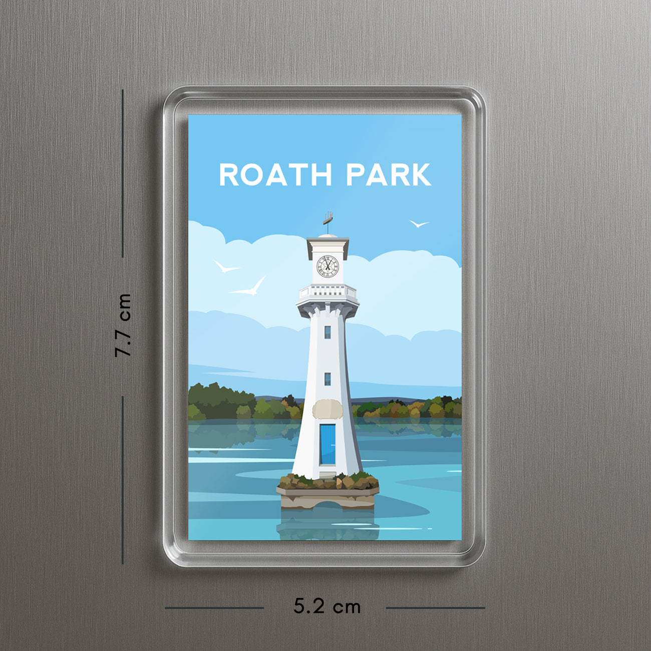Roath Park Acrylic Fridge Magnet | Cardiff Wales Travel Magnet