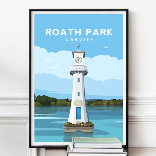 Cardiff Print | Roath Park Wales Travel Wall Art