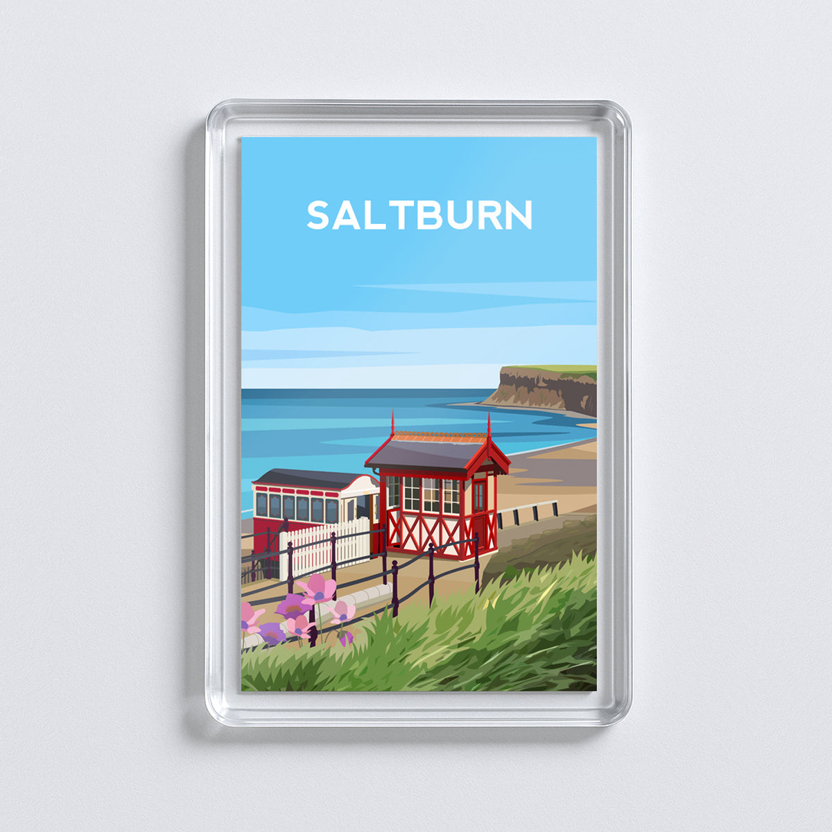 Saltburn-By-The-Sea Fridge Magnet | Yorkshire England Travel Gift