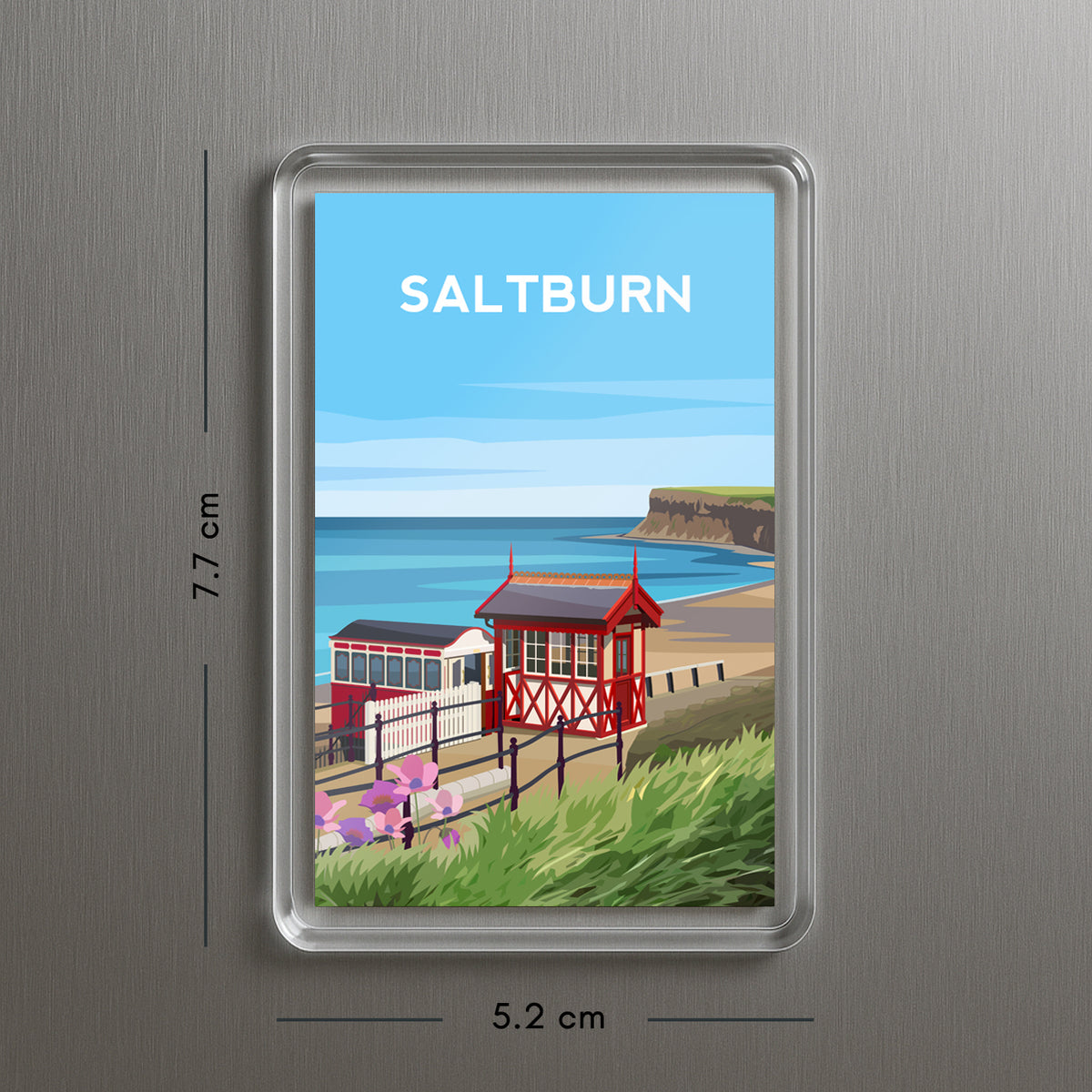 Saltburn-By-The-Sea Fridge Magnet | Yorkshire England Travel Gift
