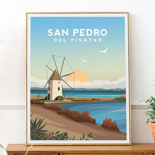 San Pedro Del Pinatar Spain Travel Print | Murcia Wall Art
