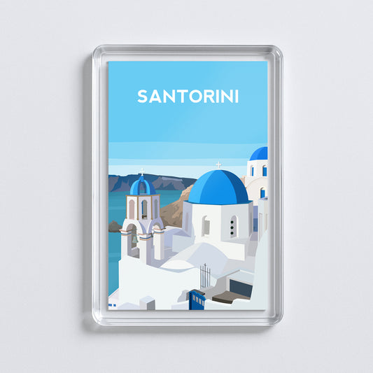 Santorini Greece Fridge Magnet | Oia Greek Island Travel Gift