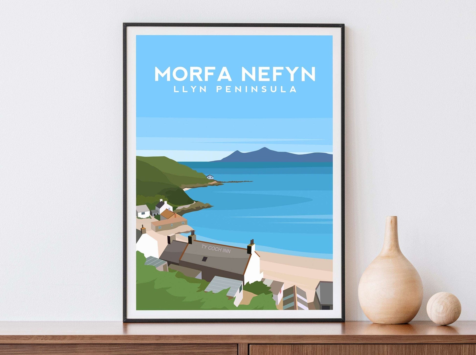 Set of 3 Llyn Peninsula, Wales Travel Prints Typelab