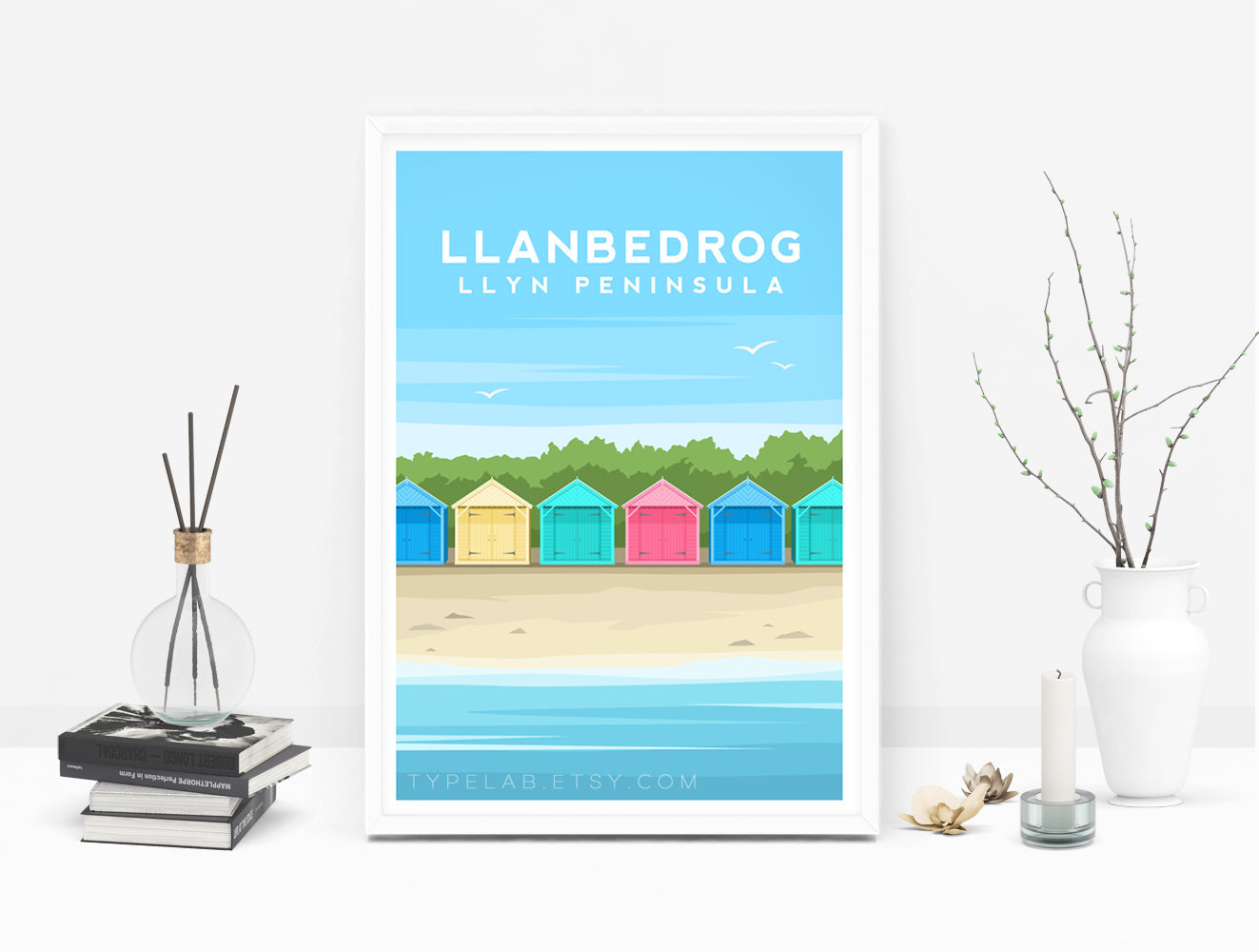 Set of 3 Llyn Peninsula, Wales Travel Prints Typelab