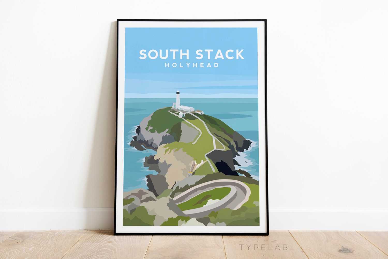 Set of 6 Anglesey, Wales Travel Prints Typelab