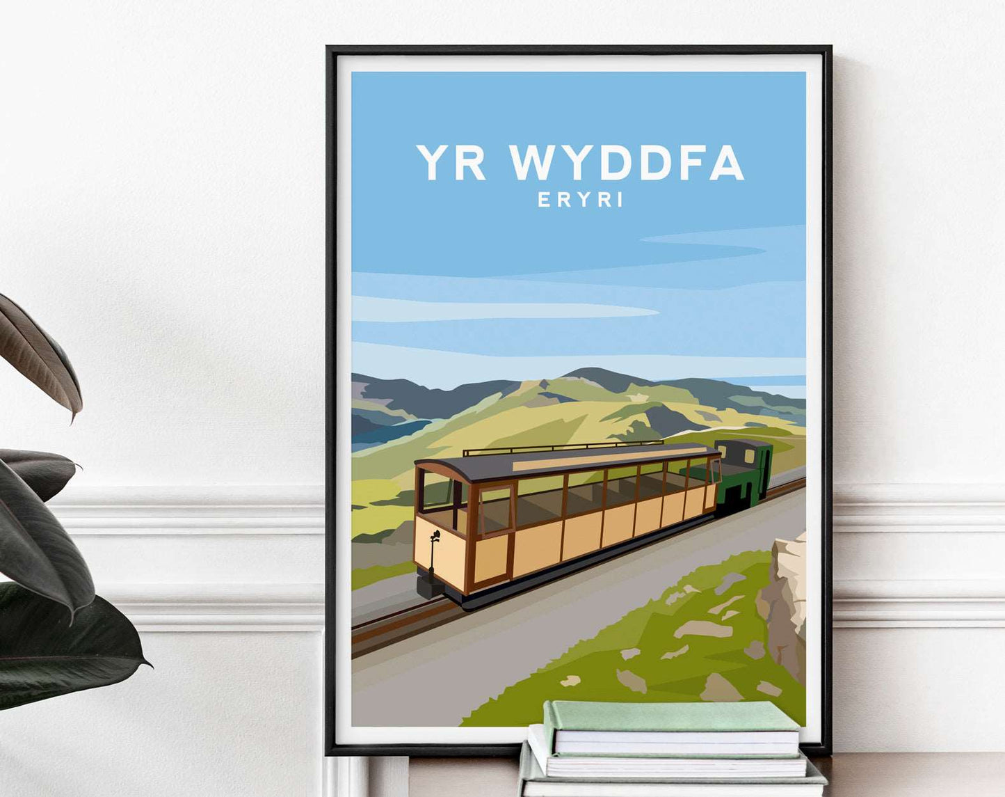 Snowdon Mountain Railway, Wales Travel Print Typelab