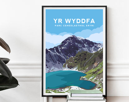 Yr Wyddfa Snowdon Print - Snowdonia National Park Wall Art by Typelab