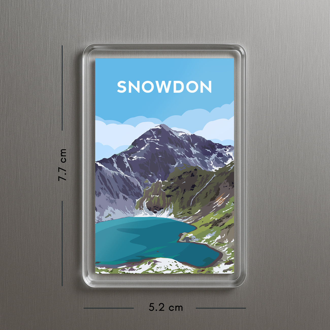Snowdon Wales Acrylic Fridge Magnet | Yr Wyddfa Travel Magnet