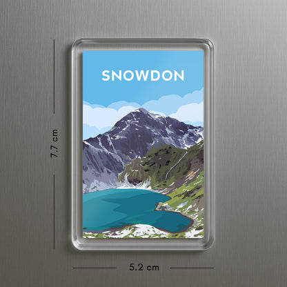 Snowdon Wales Acrylic Fridge Magnet | Yr Wyddfa Travel Magnet