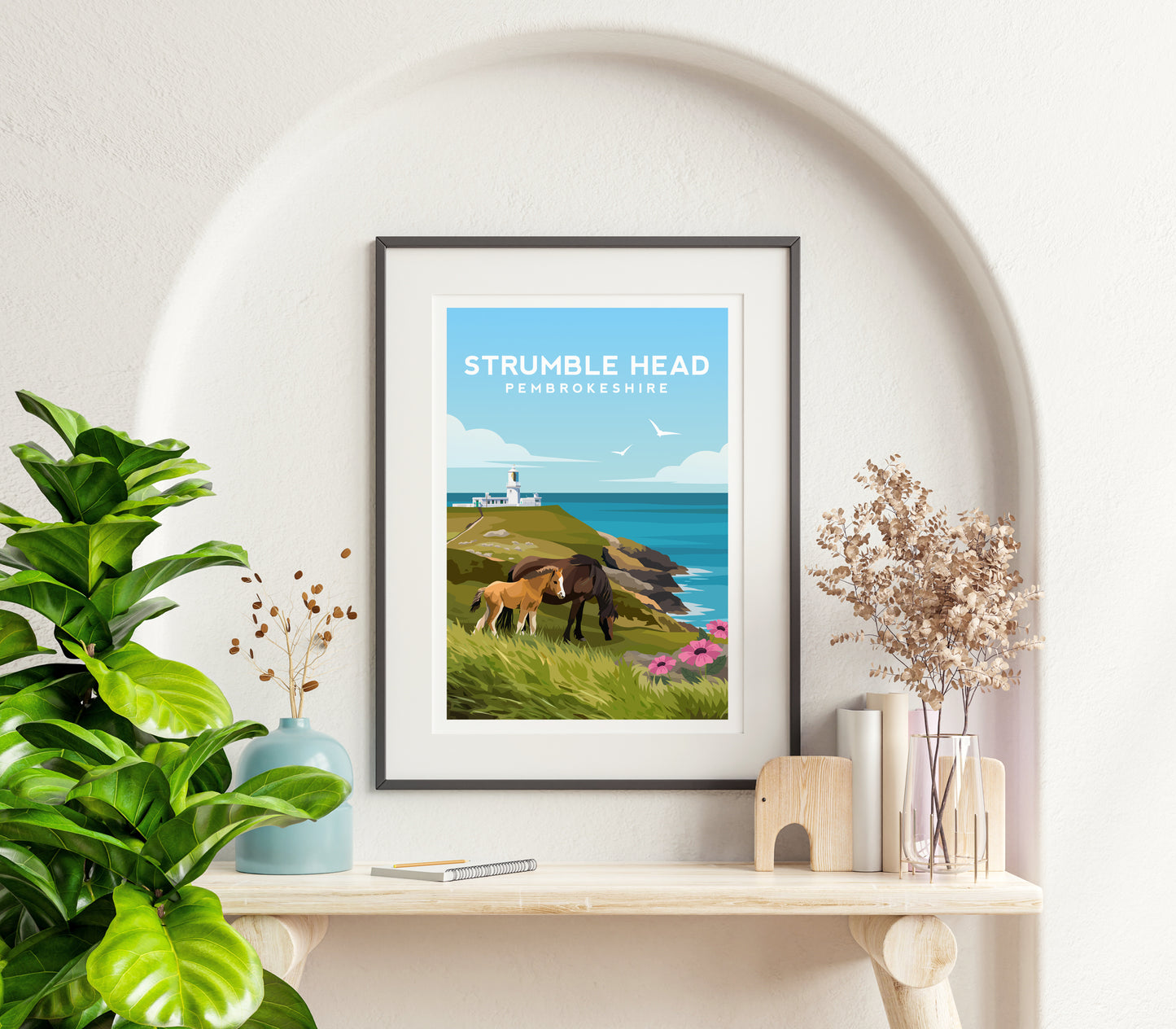 Strumble Head Print | Pembrokeshire Wales Lighthouse Wall Art