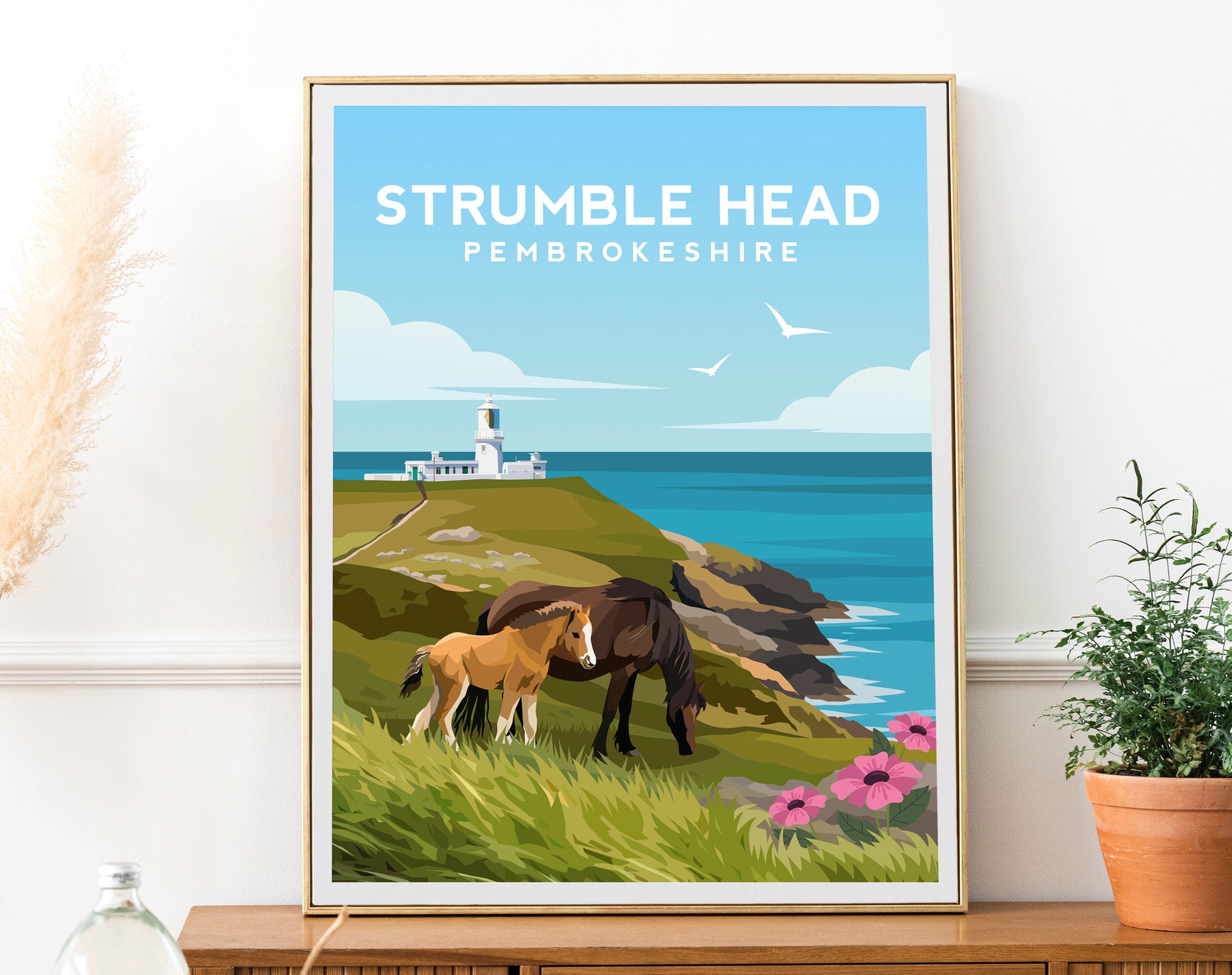 Strumble Head Print | Pembrokeshire Wales Lighthouse Wall Art