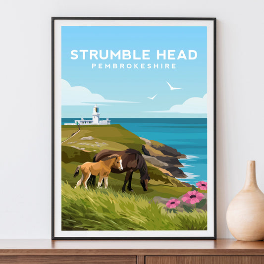 Strumble Head Print | Pembrokeshire Wales Lighthouse Wall Art