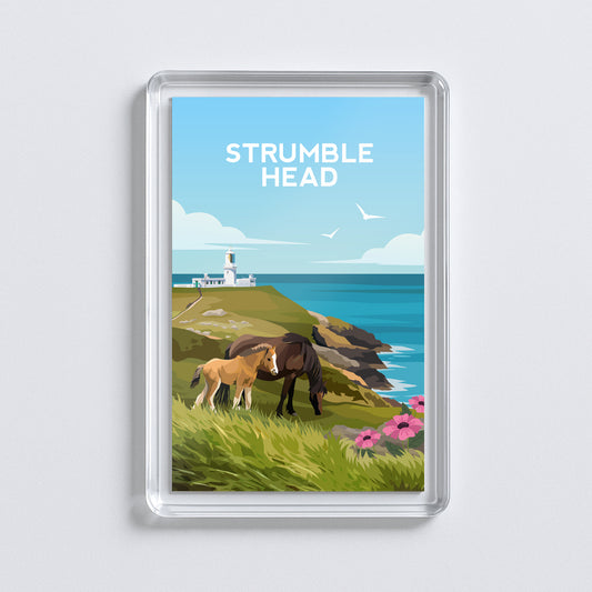 Strumble Head Wales Fridge Magnet | Pembrokeshire Welsh Travel Gift