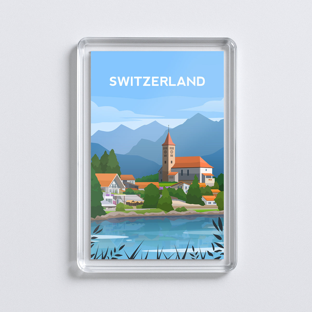 Switzerland Fridge Magnet | Swiss Alps Travel Gift