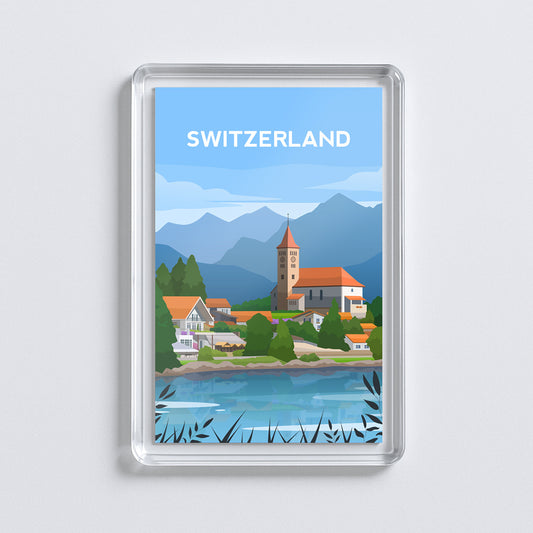 Switzerland Fridge Magnet | Swiss Alps Travel Gift