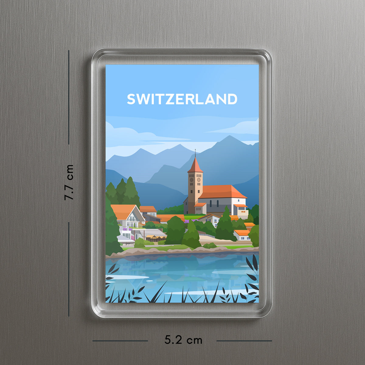 Switzerland Fridge Magnet | Swiss Alps Travel Gift